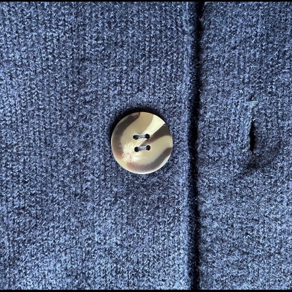 Zara Navy Blue Buttondown Cardigan in Medium - Picture 3 of 7